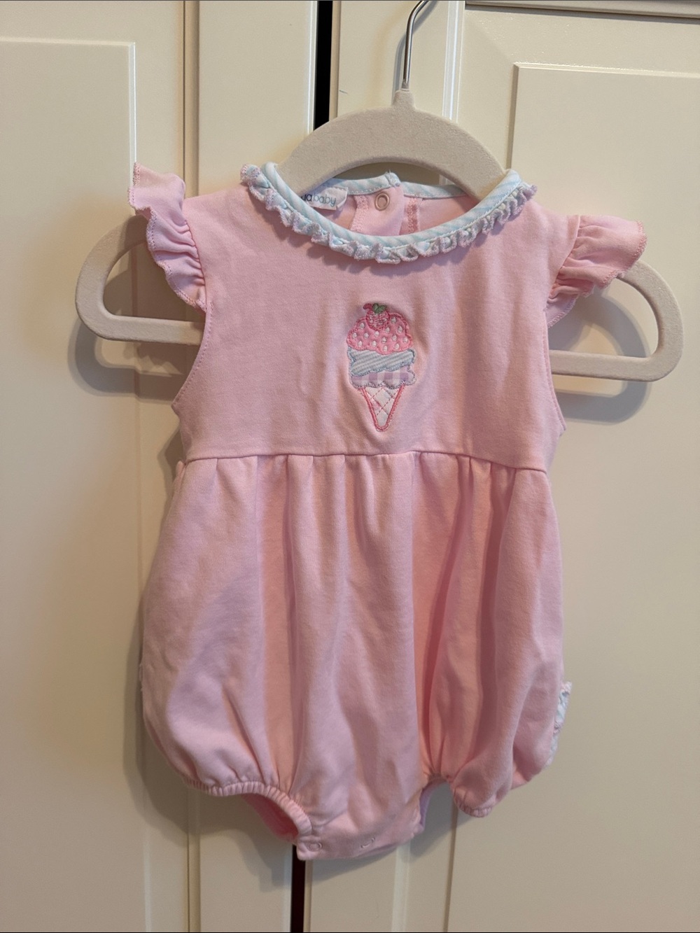 Pink Ice Cream Bubble One-Piece Romper - Kids